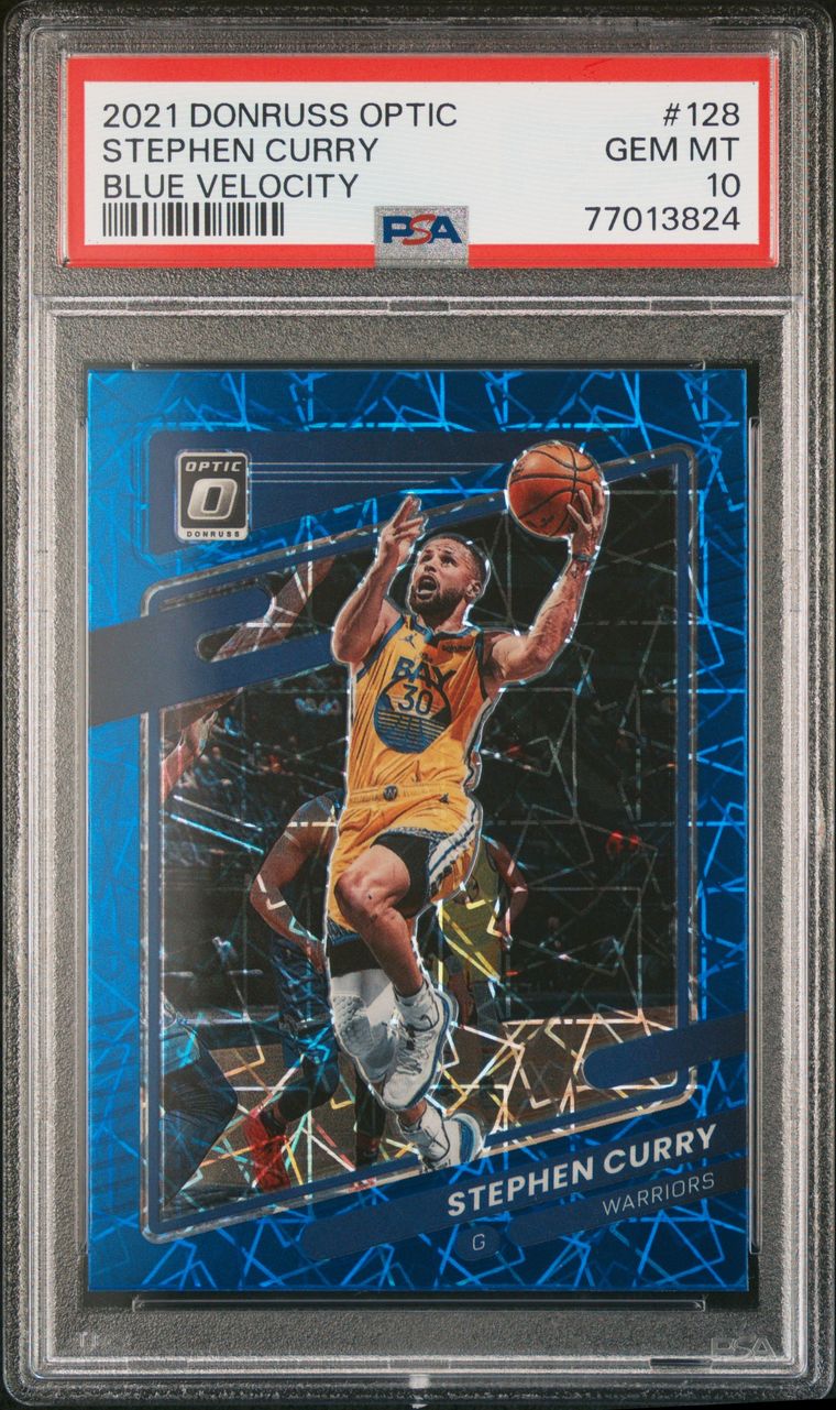 Donruss Optic Stephen Curry Blue Velocity
